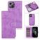 Mobigear Wallet iPhone 13 Hoesje Uitneembare 2in1 Bookcase Portemonnee - Paars