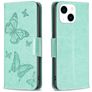 Mobigear Butterfly iPhone 15 Hoesje Bookcase Portemonnee - Groen