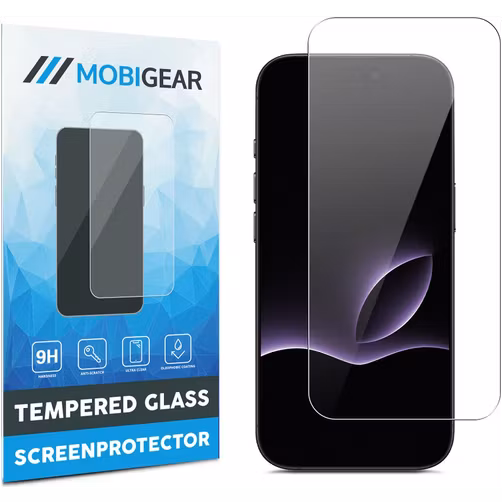 Mobigear iPhone 17 Glazen Screenprotector - Case Friendly