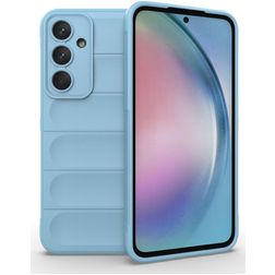 Mobigear Bumpy Samsung Galaxy A55 Hoesje Flexibel TPU Backcover - Blauw