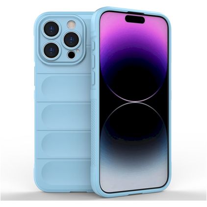 Mobigear Bumpy iPhone 15 Pro Max Hoesje Flexibel TPU Backcover - Blauw