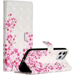 Mobigear Design iPhone 12 Pro Max Hoesje Bookcase Portemonnee - Bloesem