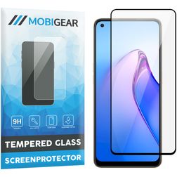 Mobigear Premium OPPO Reno 8 Glazen Screenprotector - Case Friendly - Zwart