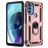 Mobigear Armor Ring Motorola Moto G71 5G Hoesje Hardcase Backcover Shockproof met Ringhouder - Roségoud
