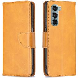Mobigear Excellent Motorola Moto G200 5G Hoesje Bookcase Portemonnee - Cognac