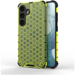 Mobigear Honeycomb Samsung Galaxy S24 Hoesje Hardcase Backcover Shockproof - Groen