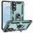 Mobigear Armor Ring Samsung Galaxy S25 Edge Hoesje Hardcase Backcover Shockproof met Ringhouder - Groen