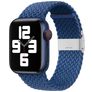Mobigear Braided Nylon Apple Watch Bandje Klemsluiting - 49/46/45/44 mm - Donkerblauw