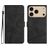 Mobigear Stitch iPhone 17 Pro Max Hoesje Bookcase Portemonnee - Zwart