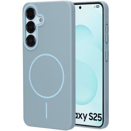 Mobiparts Slim Line Samsung Galaxy S25 MagSafe Hoesje Hardcase Backcover - Sage Green