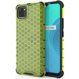 Mobigear Honeycomb Realme C11 (2020) Hoesje Hardcase Backcover Shockproof - Groen
