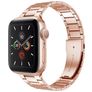 Mobigear Lissabon Stalen Apple Watch Bandje Vouwsluiting - 42/41/40/38 mm - Roségoud