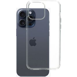 Mobiparts Classic Doorzichtig iPhone 15 Pro Max Hoesje Flexibel TPU Backcover - Transparant