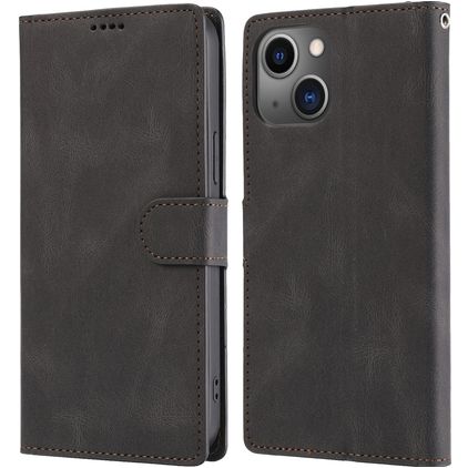 Mobigear Wallet 30 iPhone 14 Plus Hoesje Bookcase Portemonnee - Zwart