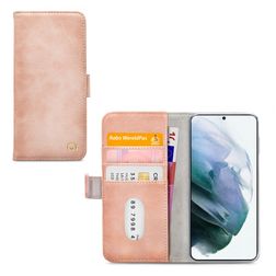 Mobilize Elite Gelly Samsung Galaxy S21 Plus Hoesje Bookcase Portemonnee - Soft Pink