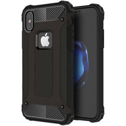 Mobigear Outdoor iPhone XS Hoesje Hardcase Backcover Shockproof - Zwart