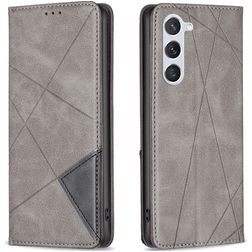 Mobigear Rhombus Slim Samsung Galaxy S24 Hoesje Bookcase - Grijs
