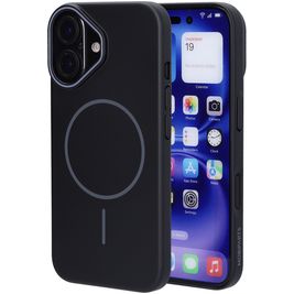 Mobiparts Slim Line iPhone 16 MagSafe Hoesje Hardcase Backcover - Onyx Black