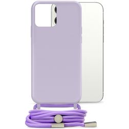 Mobilize Lanyard Gelly iPhone 13 Pro Max Flexibel TPU Hoesje met koord - Pastel Purple
