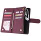 Mobigear Zipper OnePlus 8 Pro Hoesje Bookcase Portemonnee - Rood