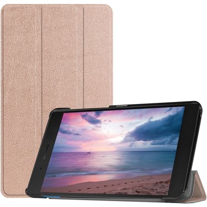Mobigear Tri-Fold Lenovo Tab E8 Hoes Bookcase - Roségoud