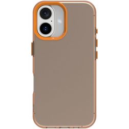 Mobigear Crystal iPhone 16 Hoesje Hardcase Backcover - Oranje
