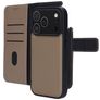 Mobiparts iPhone 17 Pro Hoesje Echt Leer Uitneembare 2in1 Bookcase Portemonnee - Taupe