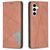 Mobigear Rhombus Slim Samsung Galaxy S23 FE Hoesje Bookcase - Bruin