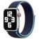 Mobigear Woven Nylon Apple Watch Bandje Klittenbandsluiting - 42/41/40/38 mm - Marineblauw