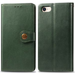 Mobigear Snap Button iPhone SE (2020) Hoesje Bookcase Portemonnee - Groen