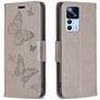 Mobigear Butterfly Xiaomi 12T Pro Hoesje Bookcase Portemonnee - Grijs