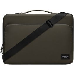 Gaston Luga Däsh Cushioned Briefcase Laptop Aktetas 16 inch Laptoptas + Handvat - Olijfgroen