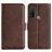 Mobigear Slim Magnet TCL 20 R 5G Hoesje Bookcase Portemonnee - Bruin