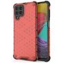 Mobigear Honeycomb Samsung Galaxy M53 Hoesje Hardcase Backcover Shockproof - Rood