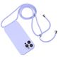 Mobigear Lanyard iPhone 14 Pro Max Siliconen Hoesje met koord - Paars