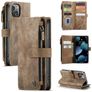 Caseme C30 iPhone 13 Hoesje Bookcase Portemonnee - Bruin