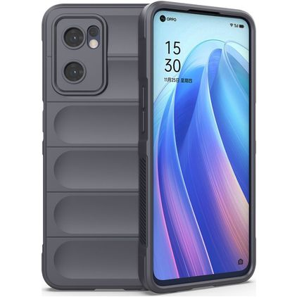 Mobigear Bumpy OPPO Find X5 Lite Hoesje Flexibel TPU Backcover - Charcoal