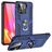 Mobigear Armor Ring Xiaomi Redmi 10C Hoesje Hardcase Backcover Shockproof met Ringhouder - Blauw
