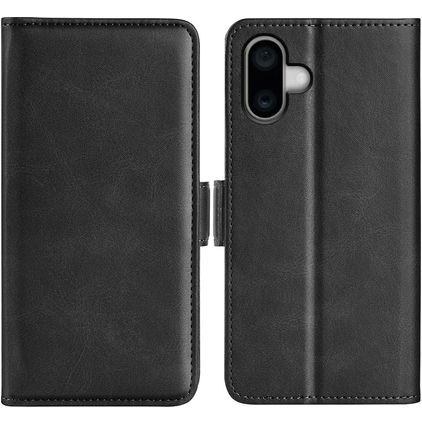 Mobigear Slim Magnet iPhone 16 Plus Hoesje Bookcase Portemonnee - Zwart