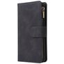 Mobigear Zipper Samsung Galaxy A41 Hoesje Bookcase Portemonnee - Zwart
