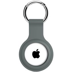 Xccess Keychain Apple AirTag Hoesje Flexibel Siliconen Sleutelhanger - Ash