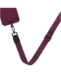 MIO Lanyard Universeel Telefoonkoord Verstelbaar - Berry Blooms