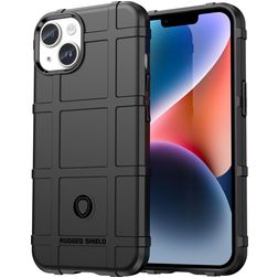 Mobigear Rugged Shield iPhone 15 Plus Hoesje Flexibel TPU Backcover Shockproof - Zwart