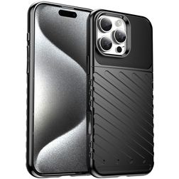 Mobigear Groove iPhone 16 Pro Max Hoesje Flexibel TPU Backcover - Zwart