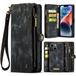 Caseme 008 iPhone 15 Plus Hoesje Uitneembare 2in1 Bookcase Portemonnee - Zwart