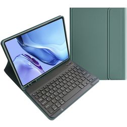 Mobigear Keys Samsung Galaxy Tab S10 Ultra Hoes QWERTY Bluetooth Toetsenbord Bookcase + Stylus Houder - Groen