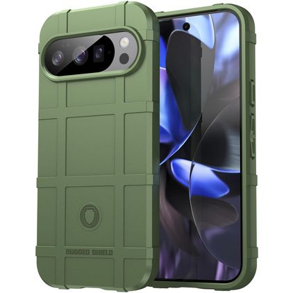 Mobigear Rugged Shield Google Pixel 10 Pro Hoesje Flexibel TPU Backcover Shockproof - Groen