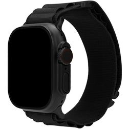 Mobilize Alpine Nylon Apple Watch Bandje Gespsluiting - 42/41/40/38 mm - Zwart