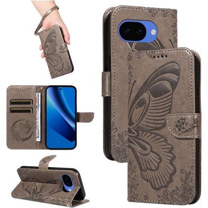 Mobigear Butterfly Google Pixel 10a Hoesje Bookcase Portemonnee - Grijs