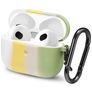 Mobigear Colors Apple AirPods 3 Hoesje Flexibel Siliconen - Wit / Groen / Geel